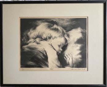 LITHOGRAPH "SLEEP" SIGNED BY LAWRENCE BEAL SMITH