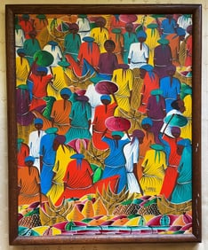 OIL PAINTING MARKET PLACE JIMMANO