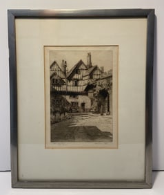 LITHOGRAPH " WINCHESTER TREE CLOSE " FLORENCE TATE