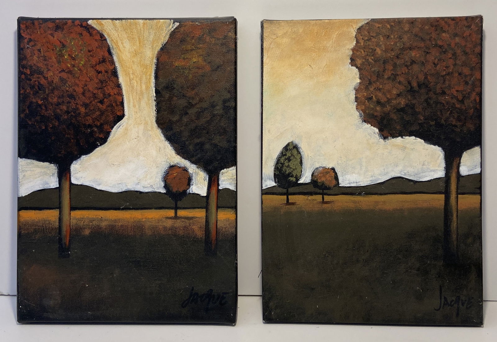 JACQUES ANTONINI ITALIAN PAINTER ORIGINAL OIL PAINTING OF COUNTRYSIDE (1 of 3)