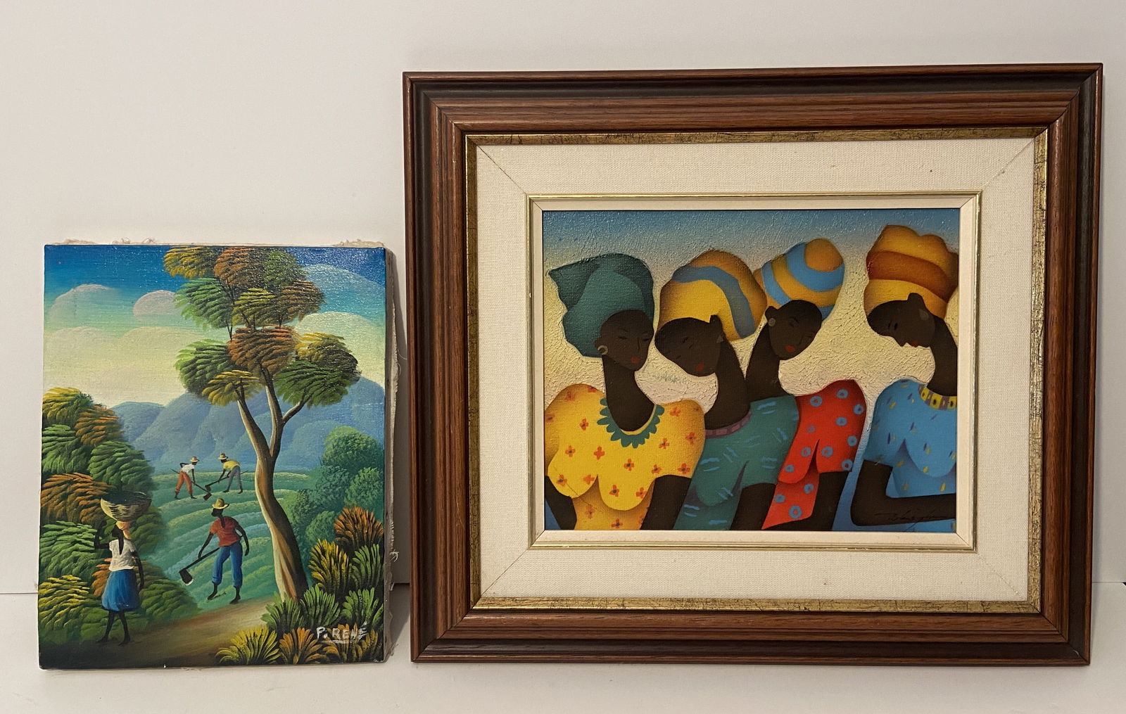 TWO SMALL PAINTING ON CANVAS AND ONE ON BOARD (1 of 1)