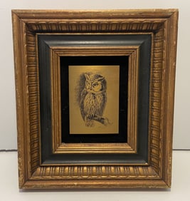 ETCHING OF BRASS SCREECH OWL #590 COOPERSTOWN USA  INC , SALISBURY ,MA