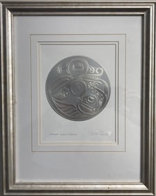 HAIDA WOLF DRUM SIGNED BILL REID