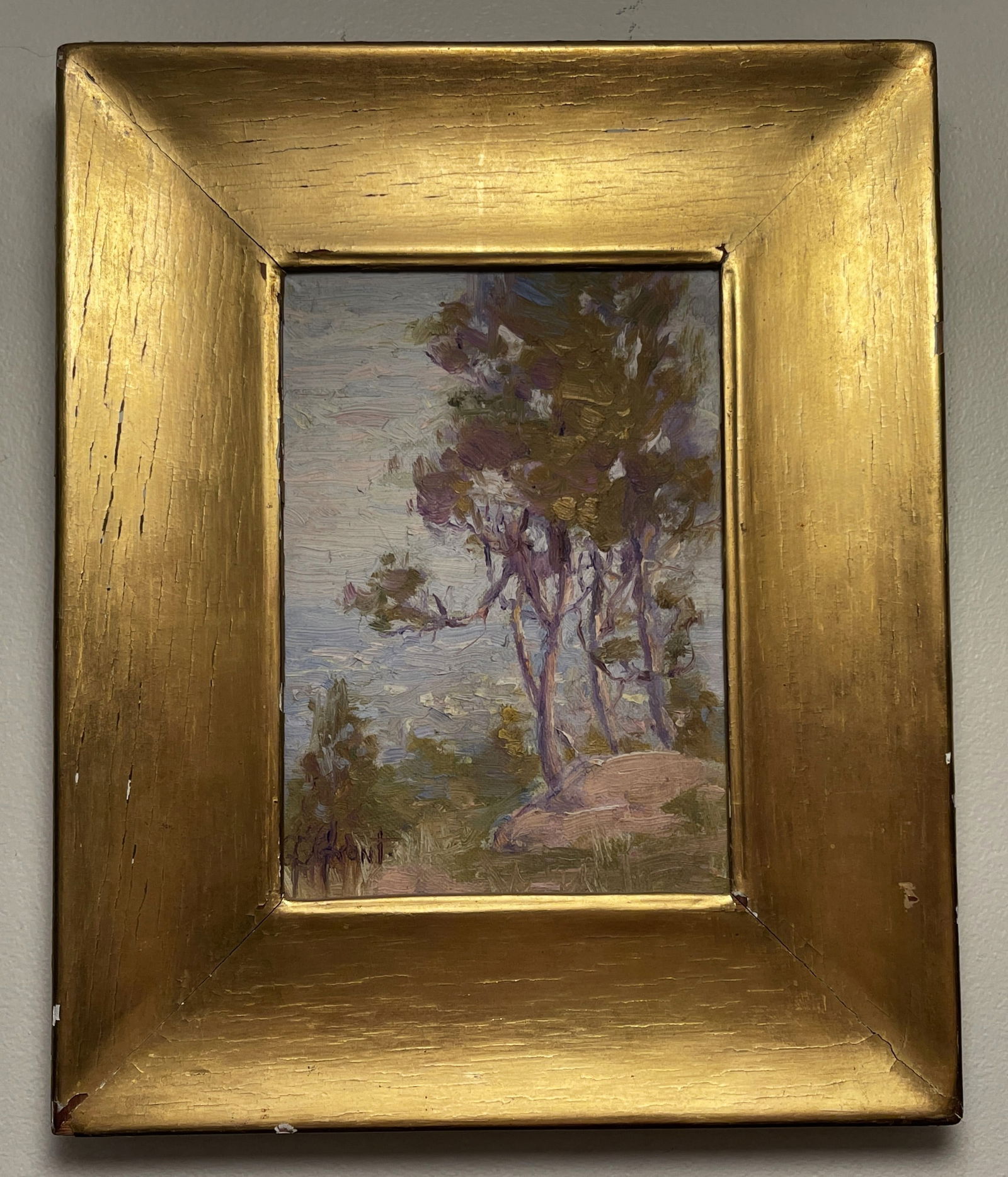 SMALL FOREST PAINTING SIGNED LL (1 of 5)