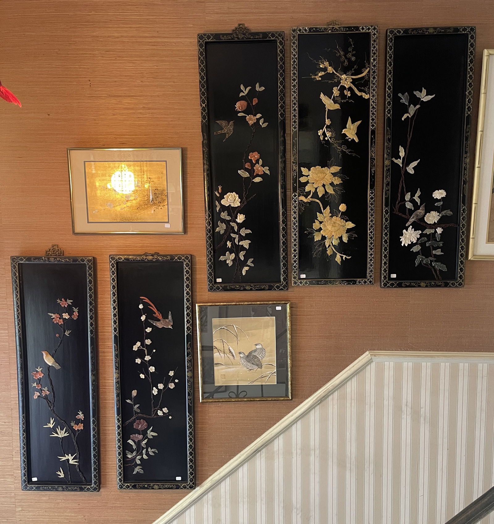 LOT OF FIVE DECORATIVE WALL ART PANELS (1 of 3)