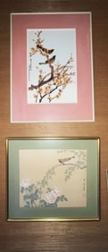 TWO ASIAN BIRD PRINTS