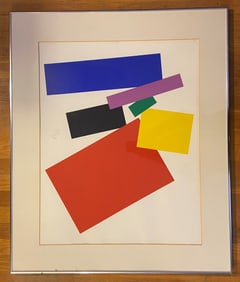 SILKSCREEN OF COLORED BLOCKS SIGNED WARDLAW 111/125