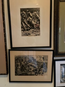 TWO CIVIL WAR PRINTS SIGNED
