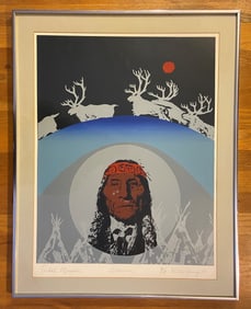 LARGE SILKSCREEN "TRIBAL MIGRATION"