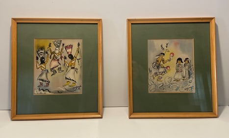 TWO PRINTS BY DEGRAGA