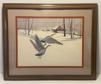 PRINT ON MATTE WINTER SCENE