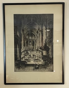 LARGE CATHEDRAL PRINT SIGNED LR