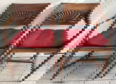 TWO CARVED SIDE CHAIRS