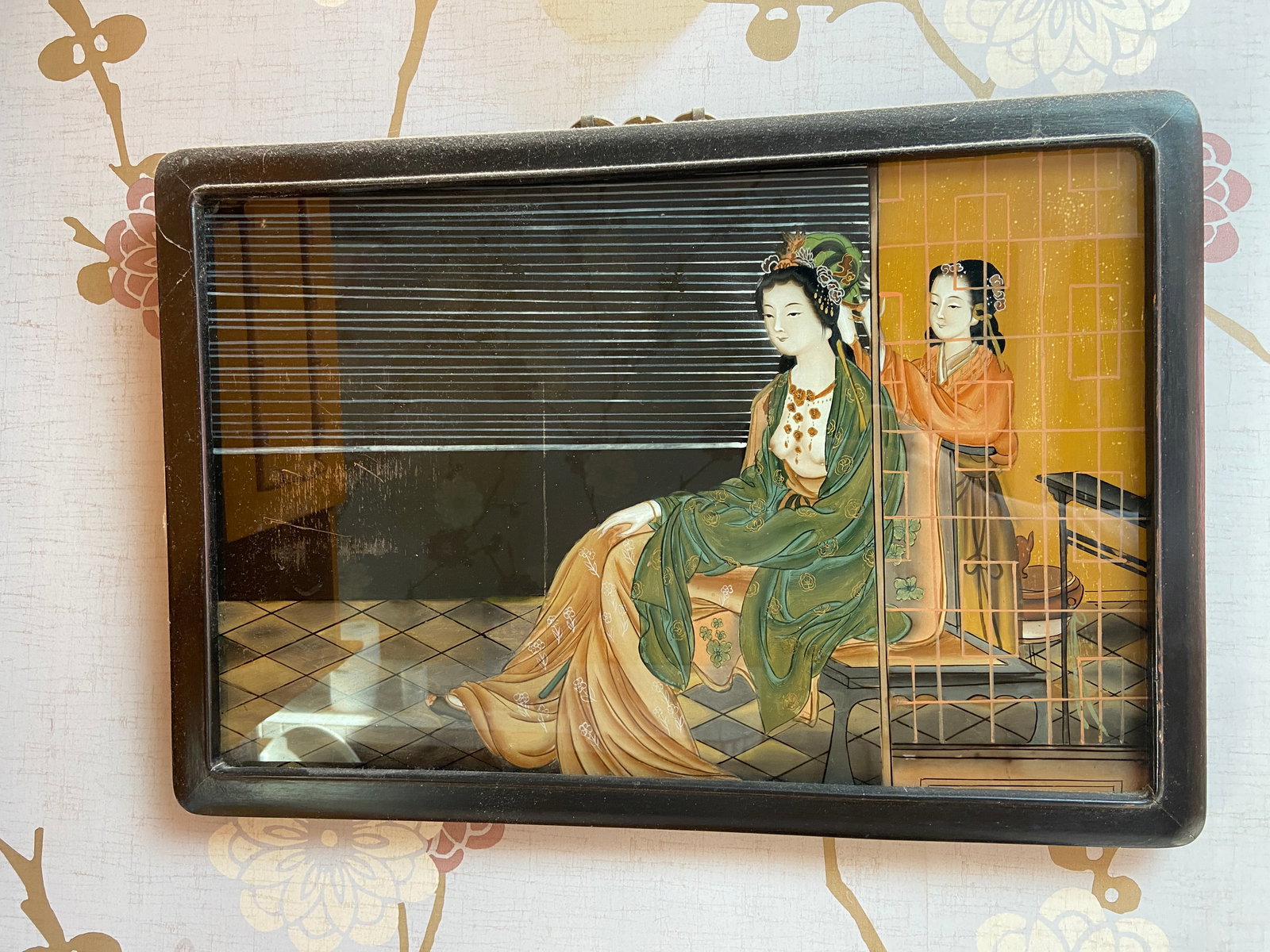 THREE HAND PAINTED ASIAN ART TWO EMPERORS AND A WOMAN: THREE HAND PAINTED ASIAN ART TWO EMPERORS AND A WOMAN 21" X 18" , 21" X 14"
