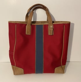 RED COACH TOTE BAG WITH TAG