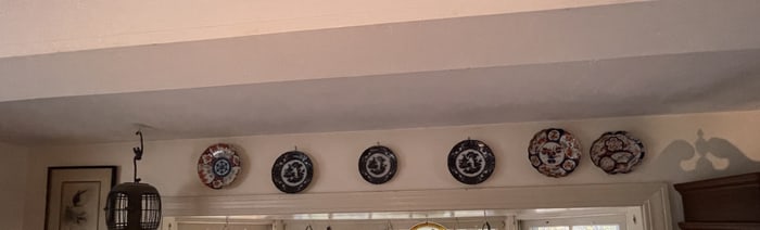 SIX MISC PLATES 3 ASIAN , 3 ENGLISH , CORRINE