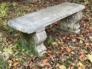 CONCRETE GARDEN BENCH 40 X 14 X 15