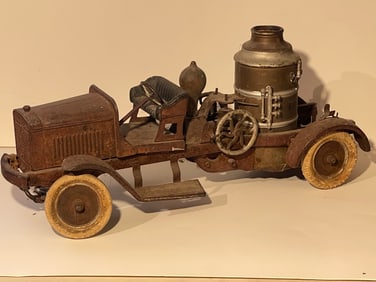 EARLY IRON FIRE TRUCK AS IS