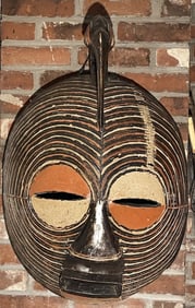 LARGE PAINTED CARVED MASK