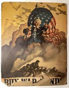 UNCLE SAM WAR BONDS POSTER FRAGMENT