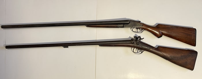 TWO ANTIQUE RIFLES , ONE SIGNED CLARK
