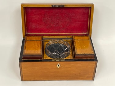C1820-40 Hepplewhite satinwood tea CADDY