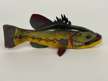 FOLK ART PAINTED FISH DECOY