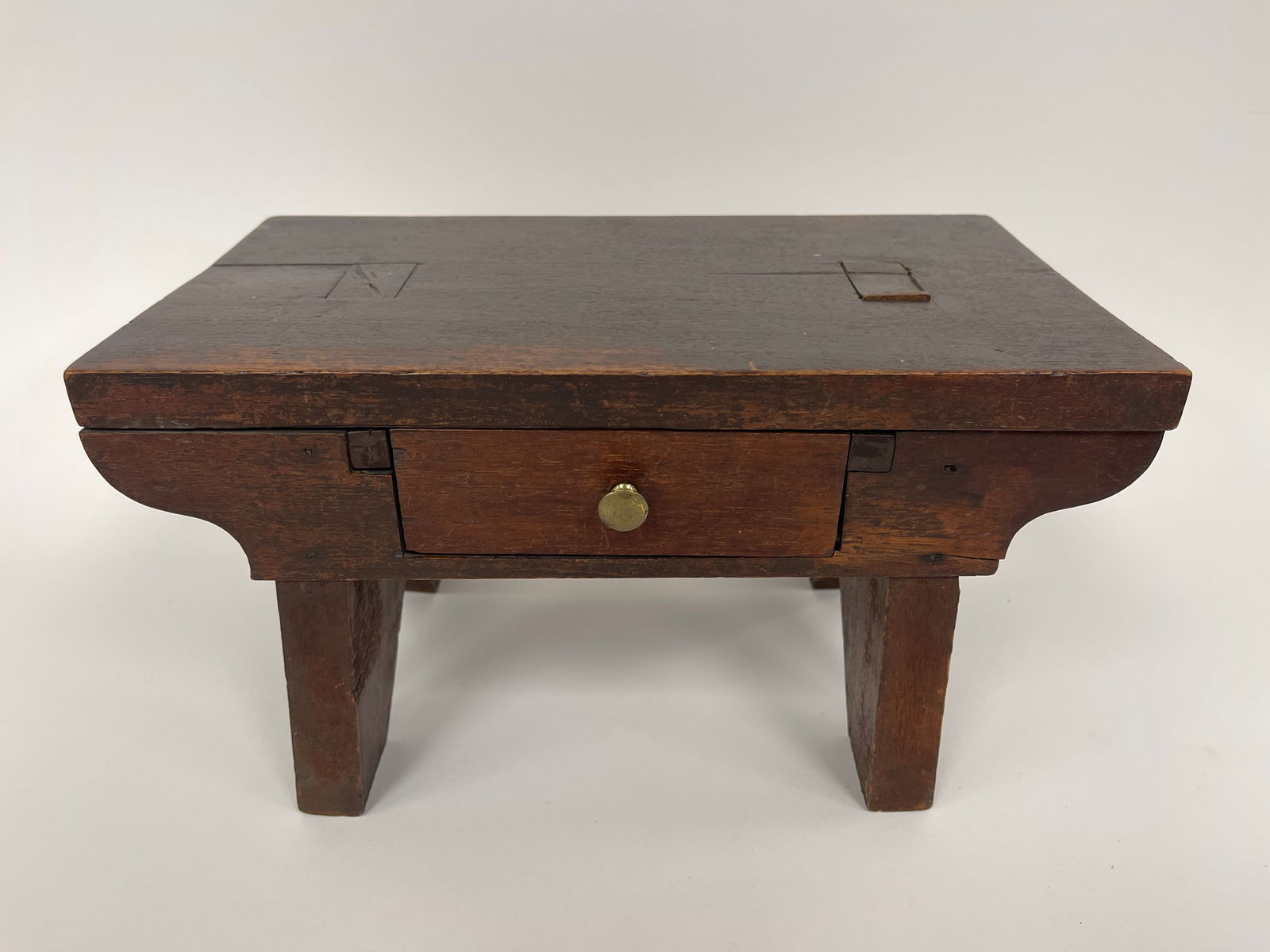 RARE FOOTSTOOL WITH DRAWER , EARLY 19TH C (1 of 5)