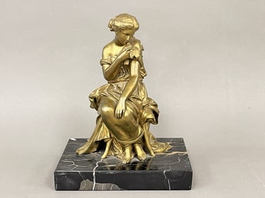 BRONZE STATUE OF LADY OF STATUE