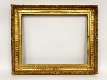 19th Century American Hudson River School Gold Leaf Frame. Fits 19?? x 25?? Artwork. Overall frame