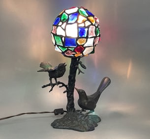 STAIN GLASS BALL LAMP
