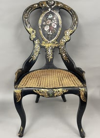 INLAID SIDE CHAIR MOTHER OF PEARL