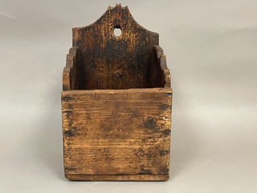 18th c carved open wall box