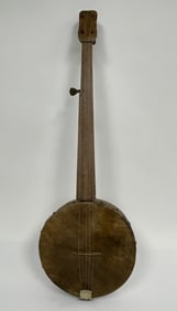 primitive antique tack head five string banjo