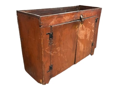 RED DRY SINK TWO DOORS