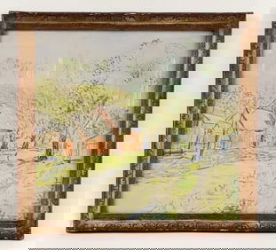 EMILE WALTERS. Oil on Canvas “BARN??.