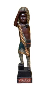 CARVED AND PAINTED CIGAR STORE INDIAN