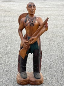 SMALL CARVED COUNTERTOP SIZE CIGAR STORE INDIAN