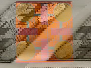 PAINTED PARCHEESI BOARD