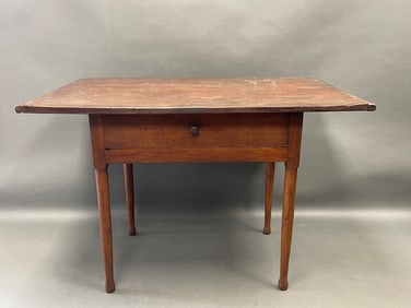 EARLY ONE DRAWER TAP TABLE
