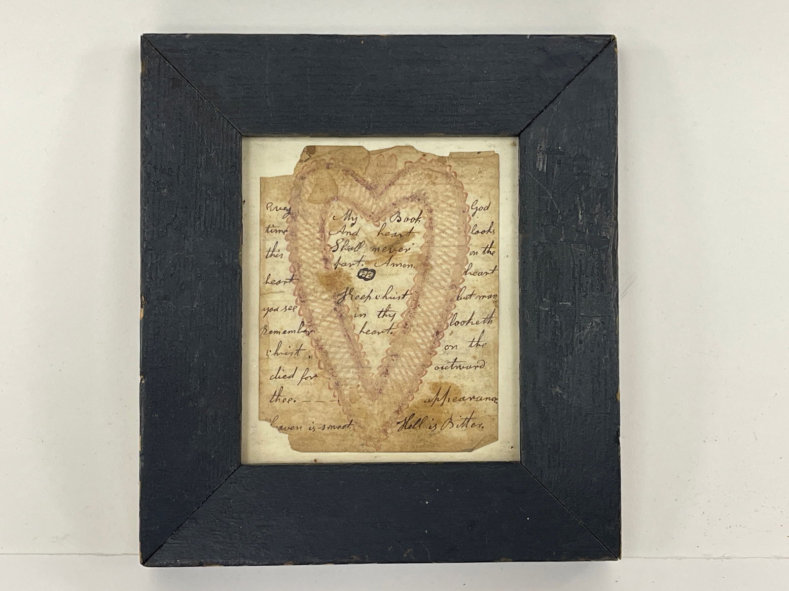 SMALL FRAMED VALENTINE: SMALL FRAMED VALENTINE 3" X 4"