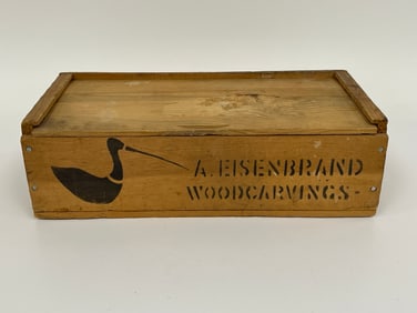 STENCILED DECOY BOX , MID 20TH CENTURY
