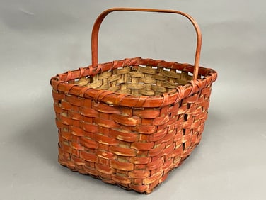 RED PAINTED BASKET