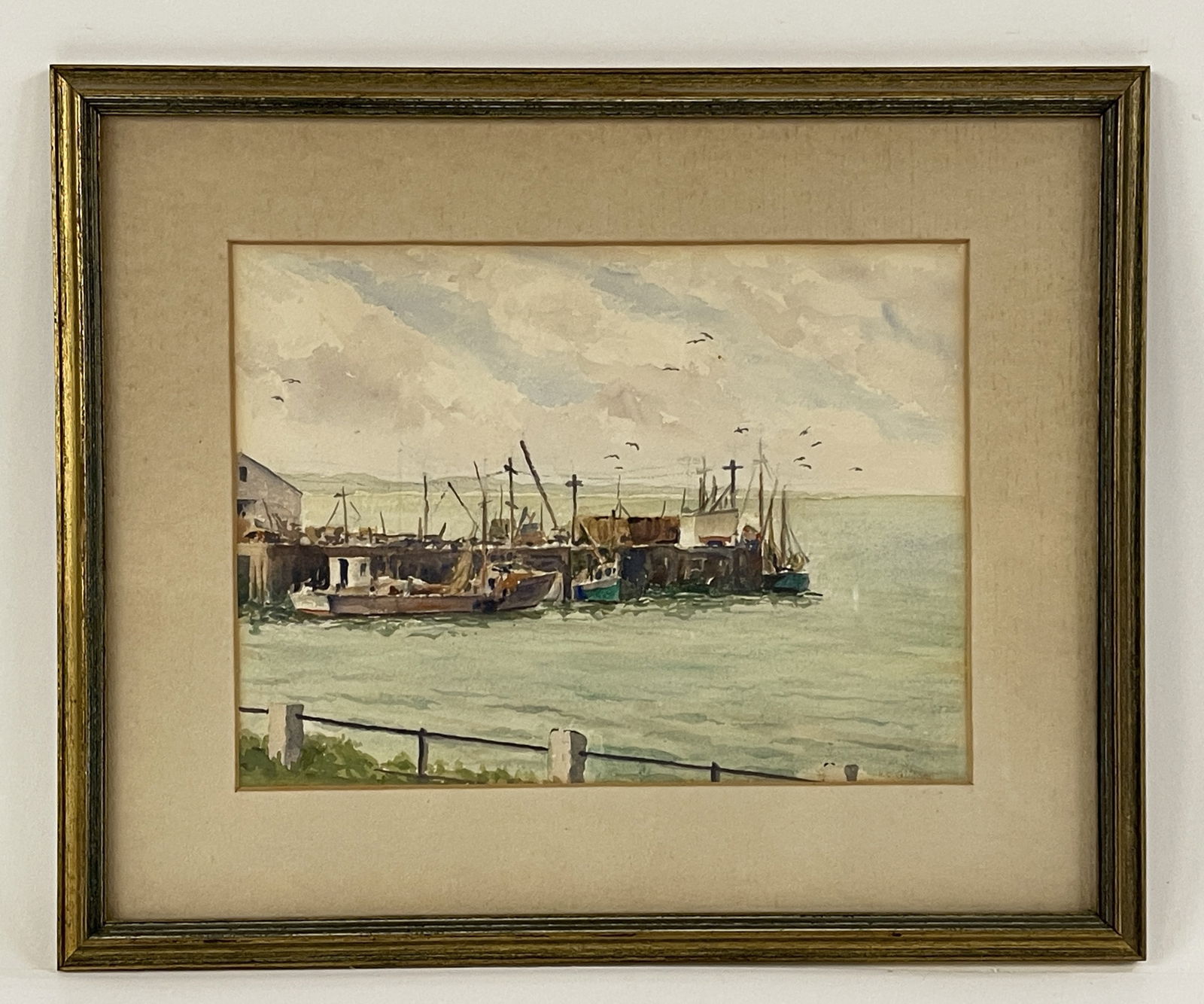 W/C PAINTING OF PLYMOUTH, MA. BY HENRY O'GLIDDEN 9 X 12 (1 of 4)