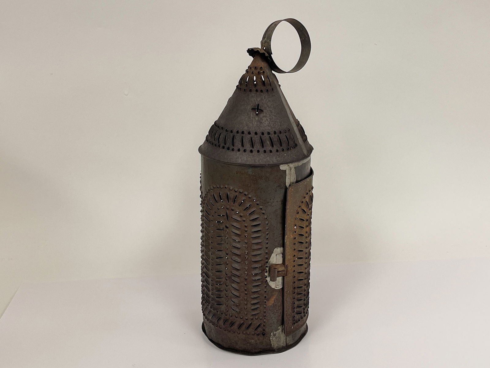 American Pierced and Punched Sheet-Iron / Tin Candle Lantern (1 of 5)