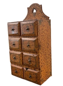 PA DECORATED SPICE BOX , WALL MOUNT , HEART DECORATION