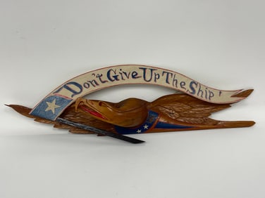 CARVED AND POLYCHROME PAINTED AMERICAN EAGLE