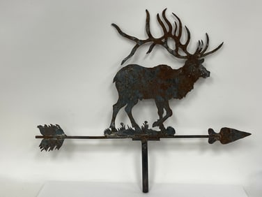 IRON STANDING ELK WEATHERVANE