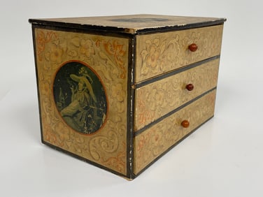 THREE DRAWER BOX DECORATED