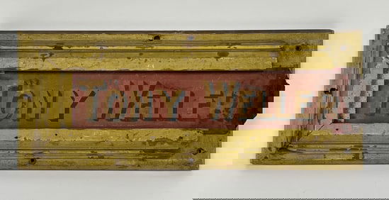 STABLE SIGN FROM SUFFOLK DOWNS , TONY WHEELER